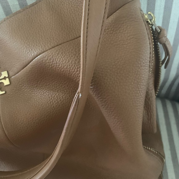 Tory Burch Pebbled Leather Hobo Shoulder Bag Purse - Picture 8 of 13